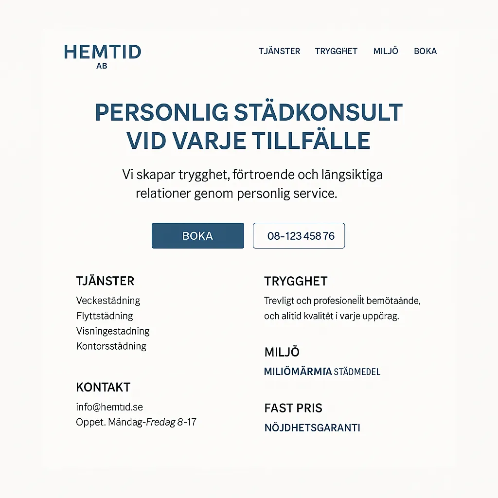 Hemtid - personlig städservice i Göteborg